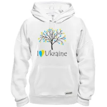 Толстовка с деревом и надписью «I love Ukraine»