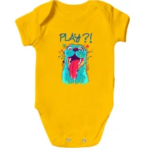 Дитяче боді з собачкою "Play?!"