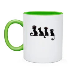 Чашка с черными котами