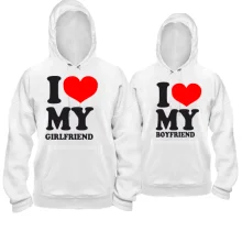 Парні толстовки I love my boyfriend girlfriend