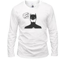 Мужской лонгслив Batman - i work alone