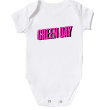 Детское боди Green day розовый логотип