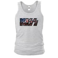 Майка KISS на американском флаге