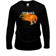 Мужской лонгслив Metallica (с огненным черепом)