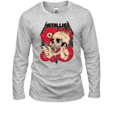 Мужской лонгслив Metallica (арт череп)