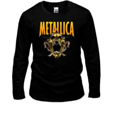 Мужской лонгслив Metallica с жёлтым черепом