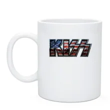 Чашка KISS на американском флаге
