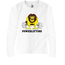 Дитячий лонгслів Powerlifting lion