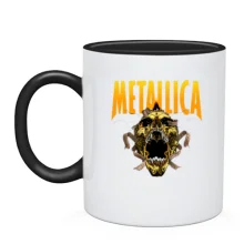 Чашка Metallica с жёлтым черепом