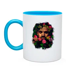 Чашка с Drake и цветами