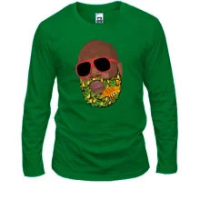 Мужской лонгслив с Rick Ross и цветочной бородой