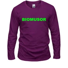 Мужской лонгслив с надписью "Biomusor"