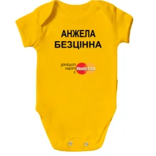 Дитяче боді з написом "Анжела Безцінна"