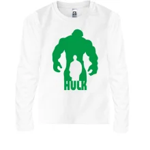 Дитячий лонгслів із силуетом Халка та написом HULK