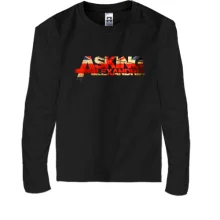 Детский лонгслив с логотипом Asking Alexandria