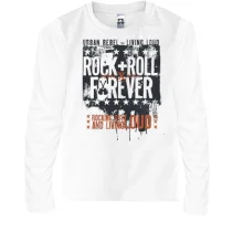 Детский лонгслив rock and roll forever