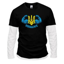 Мужской лонгслив Комби Ukraine (WorkOut Style)
