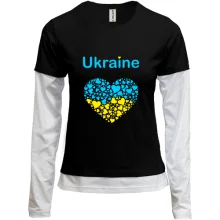 Комбинированный лонгслив Ukraine - сердце