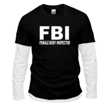 Комбинированный лонгслив FBI - Female body inspector