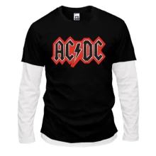 Комбинированный лонгслив AC/DC (red logo)