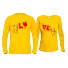 Парные лонгсливы Love 3
