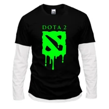 Комбинированный лонгслив кислотный лого DOTA 2
