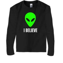 Детский лонгслив I BELIEVE