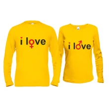 Парные лонгсливы I love