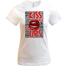 Футболка Kiss red lips