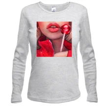 Лонгслив Девушка с Chupa Chups
