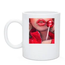 Чашка Девушка с Chupa Chups
