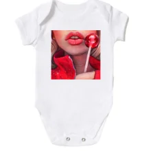 Детское боди Девушка с Chupa Chups