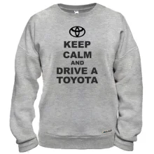 Свитшот Keep calm and drive a Toyota