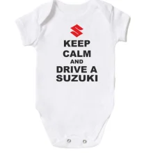 Детское боди Keep calm and drive a SUZUKI