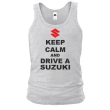 Чоловіча майка Keep calm and drive a SUZUKI