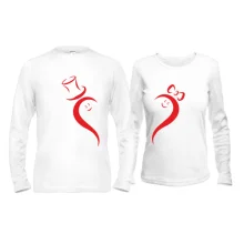 Парные лонгсливы Джентельментское сердце