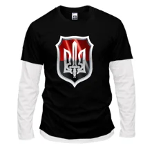 Комбинированный лонгслив с символикой ОУН 2