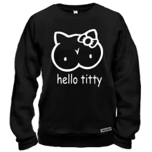 Свитшот с надписью "Hello Titty" в стиле Hello Kitty