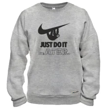 Свитшот с надписью "Just do it later"