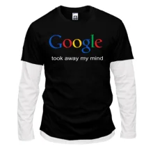 Комбинированный лонгслив Google took away my mind