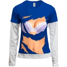 Комбинированный лонгслив Woman body