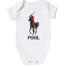 Детское боди с надписью "Pool" Дэдпул