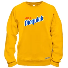 Свитшот с надписью "Diequik" в стиле Несквик