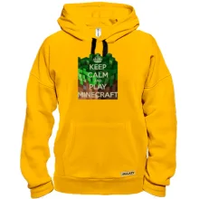 Толстовка з написом "Keep calm and play Minecraft"
