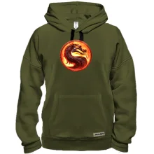 Толстовка с огненным логотипом Mortal Kombat