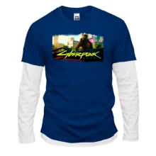 Комбинированный лонгслив с главным героем игры Cyberpunk 2077