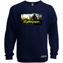 Свитшот без начеса с главным героем игры Cyberpunk 2077