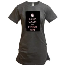 Туника с надписью "Keep calm and finish him" Mortal Kombat