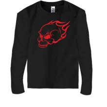 Детский лонгслив "Flaming Skull"
