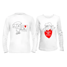 Парные лонгсливы I love my girlfriend - boyfriend